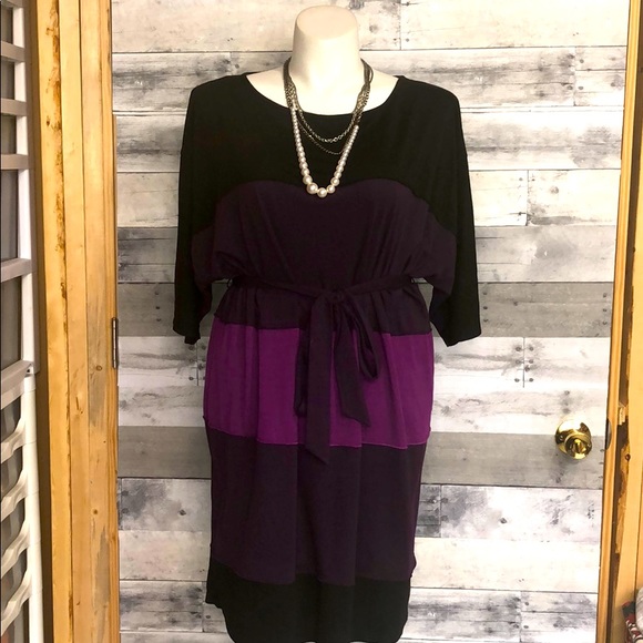 Lane Bryant Dresses & Skirts - Lane Bryant Purple Belted Shirtdress 18/20